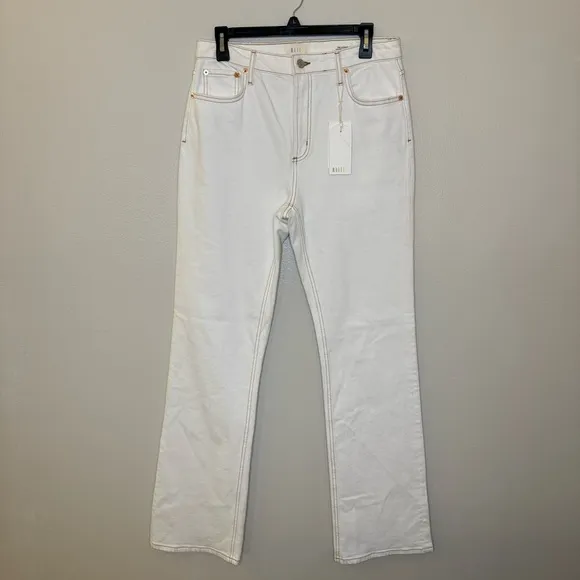 NWT RAILS The Sunset High Rise Slim Flare White Jeans Women Size 30