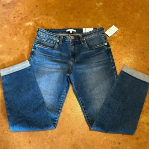 NWT STS Blue boyfriend slim jeans size 27. Waist flat 15”. Inseam cuffed 27”.