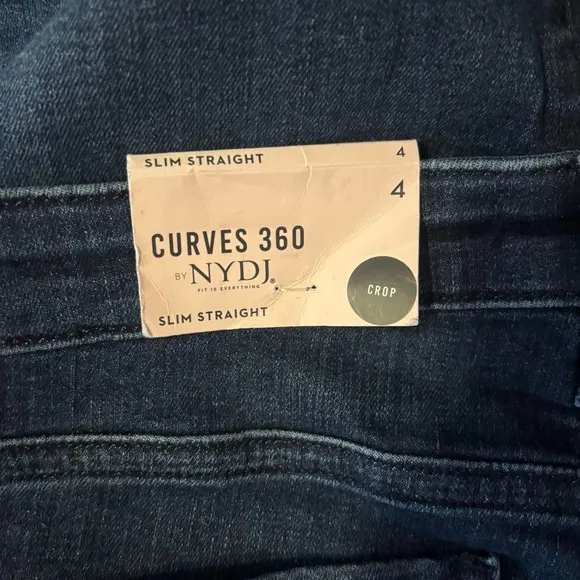 NYDJ Curves 360 Slim Straight Side Slit Capri Jeans Size 4 Color Mesquite