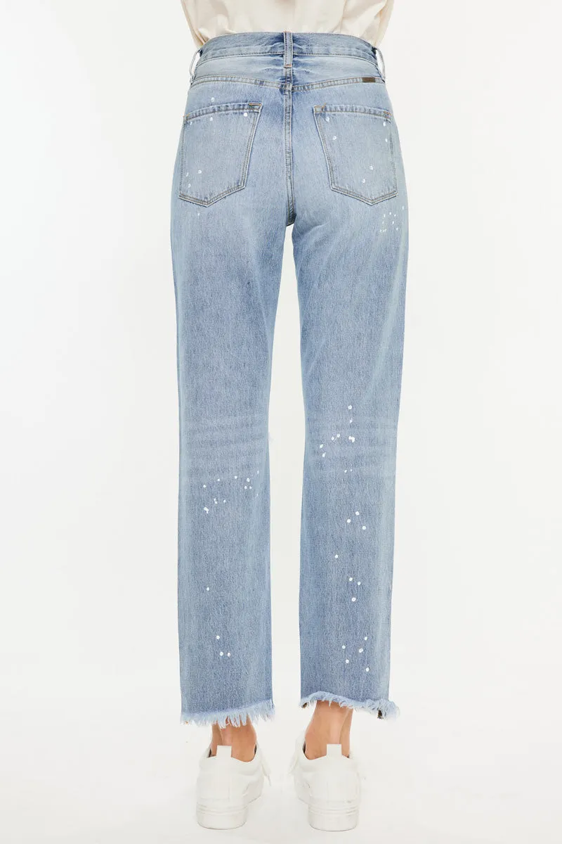 Oceane High Rise Slim Straight Leg Jeans