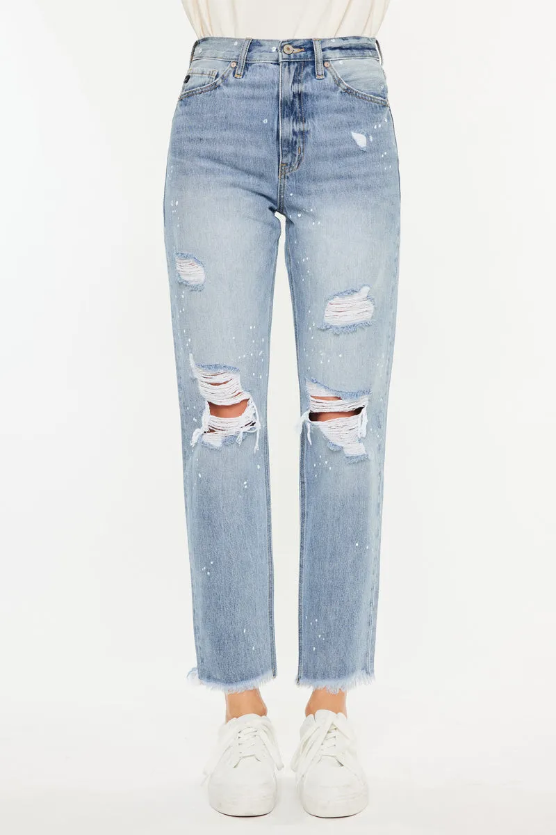 Oceane High Rise Slim Straight Leg Jeans