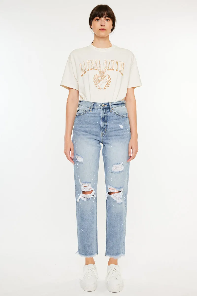 Oceane High Rise Slim Straight Leg Jeans