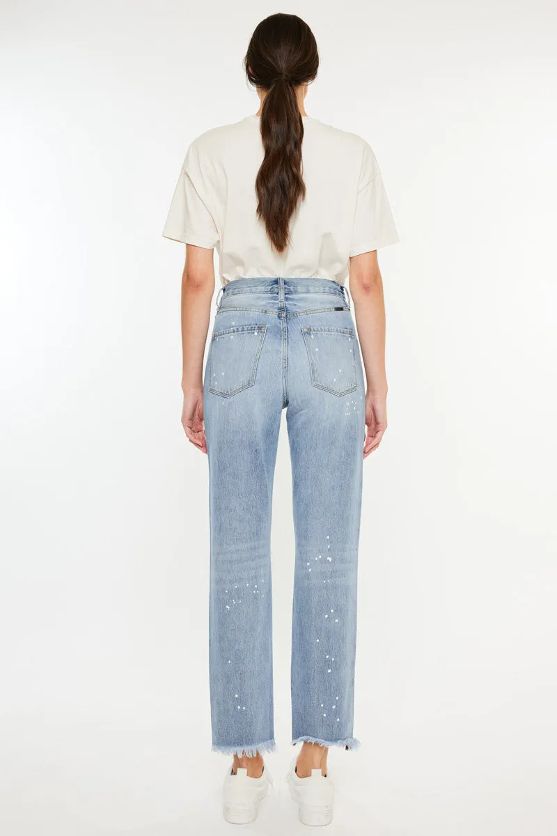 Oceane High Rise Slim Straight Leg Jeans
