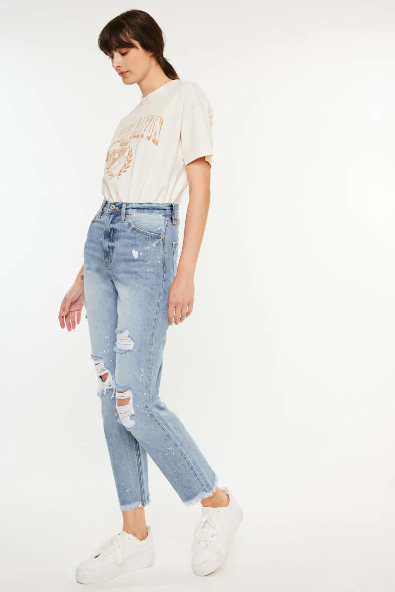 Oceane High Rise Slim Straight Leg Jeans
