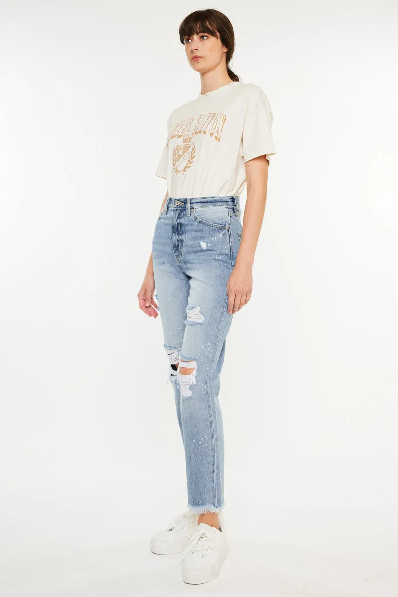 Oceane High Rise Slim Straight Leg Jeans