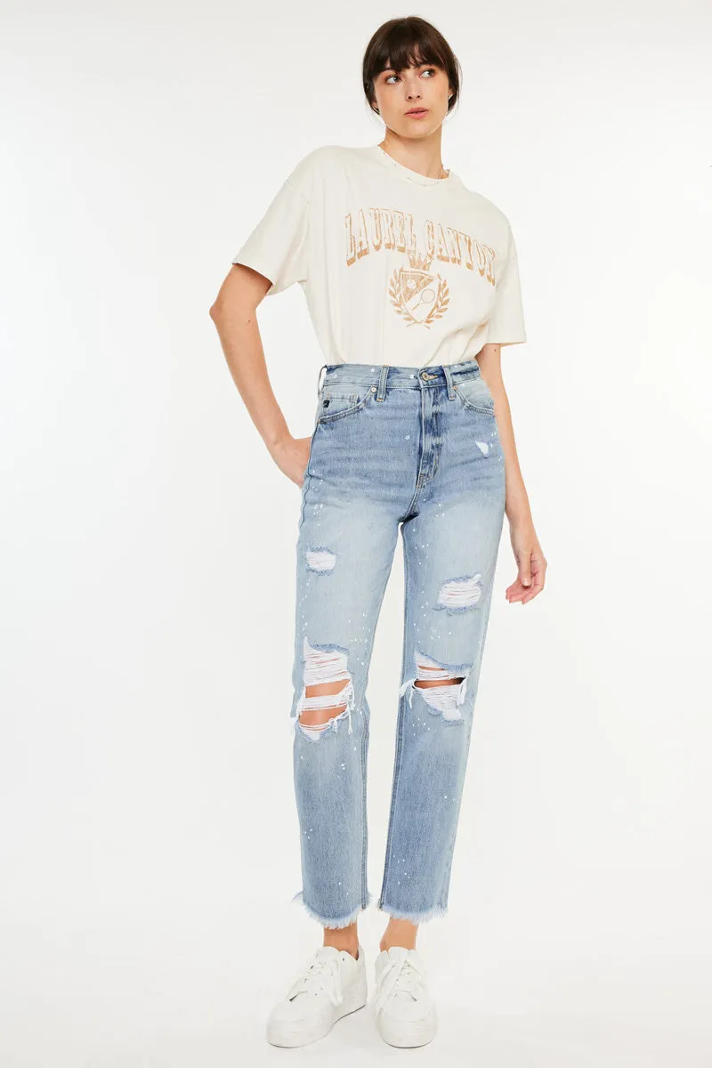 Oceane High Rise Slim Straight Leg Jeans