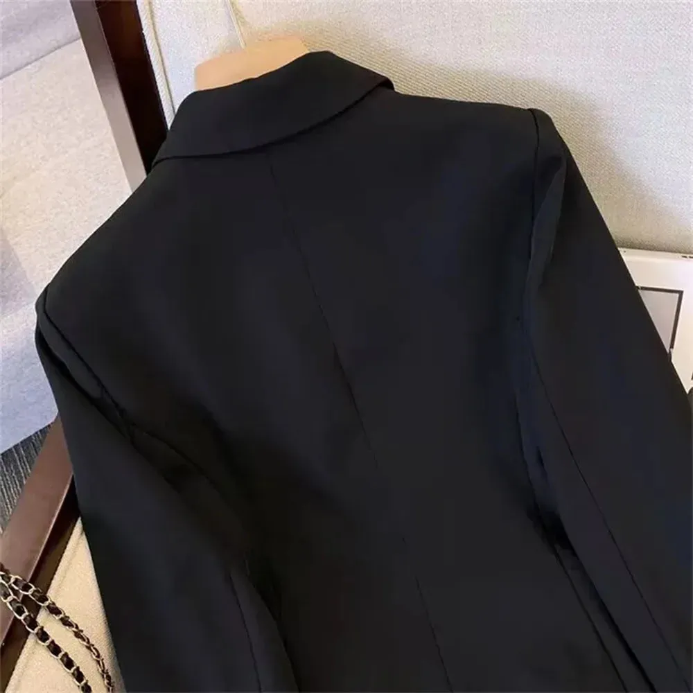 Office Lady Slim Blazer Long Sleeve Coats Jackets Casual Outerwear