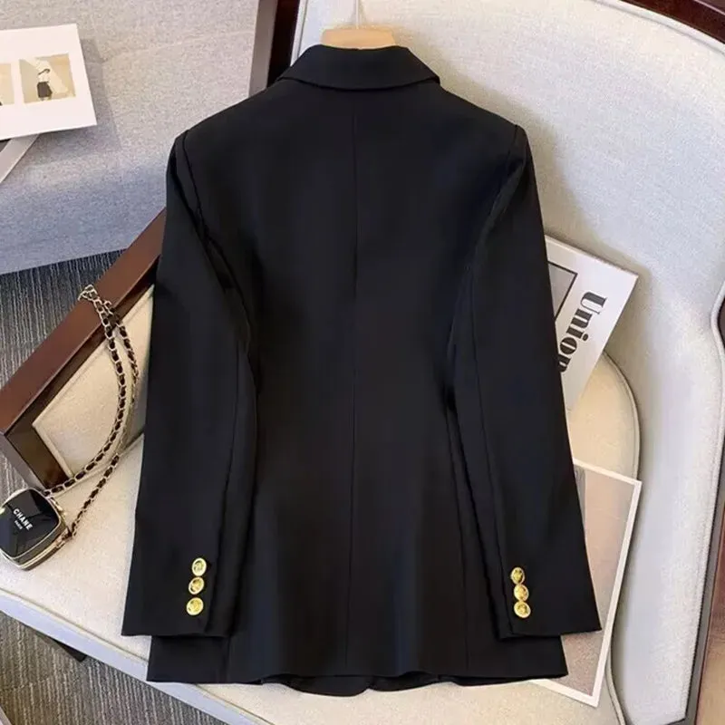 Office Lady Slim Blazer Long Sleeve Coats Jackets Casual Outerwear
