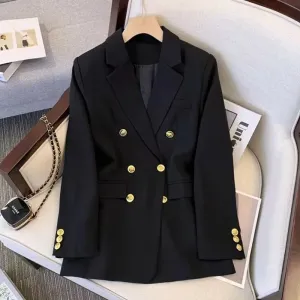 Office Lady Slim Blazer Long Sleeve Coats Jackets Casual Outerwear