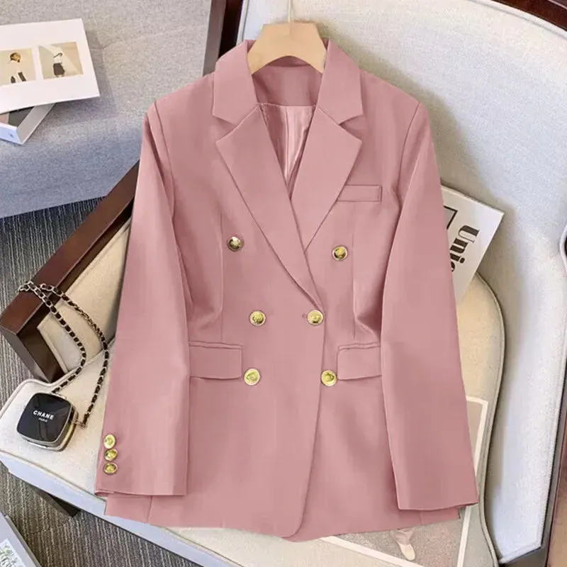 Office Lady Slim Blazer Long Sleeve Coats Jackets Casual Outerwear