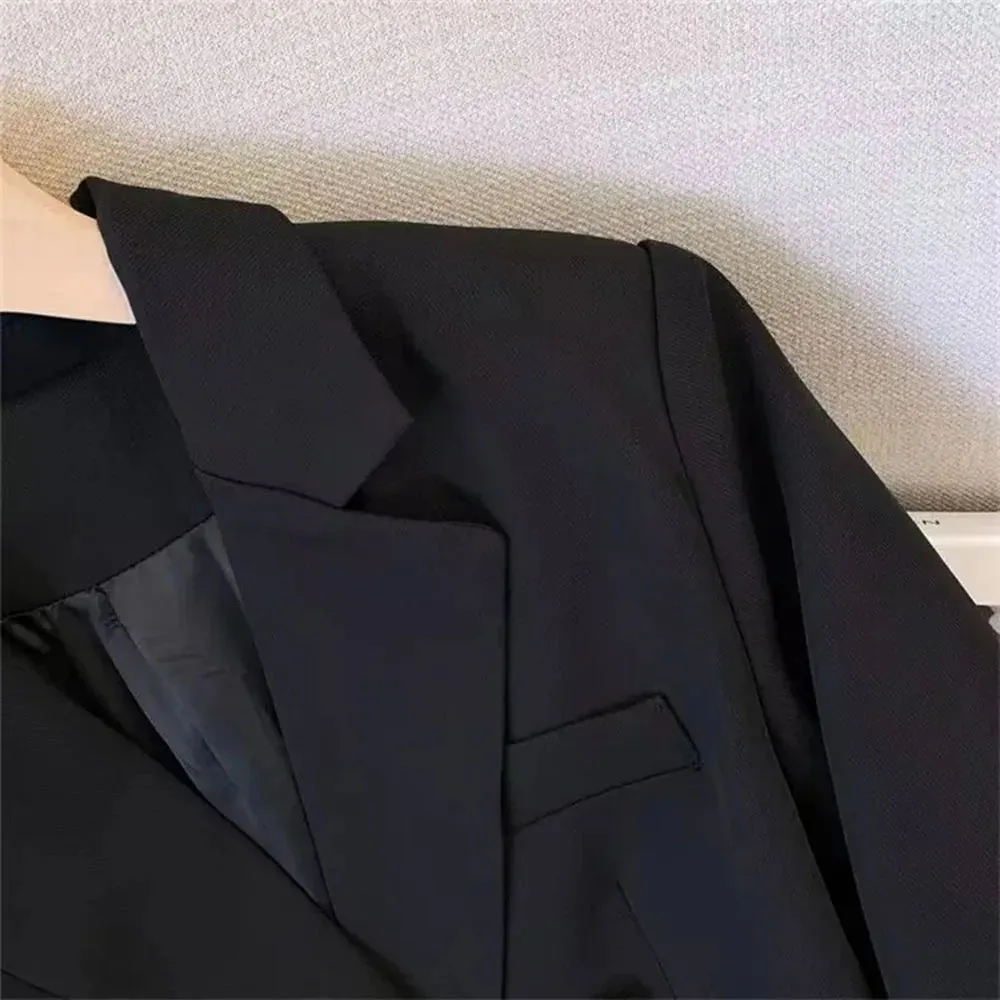 Office Lady Slim Blazer Long Sleeve Coats Jackets Casual Outerwear