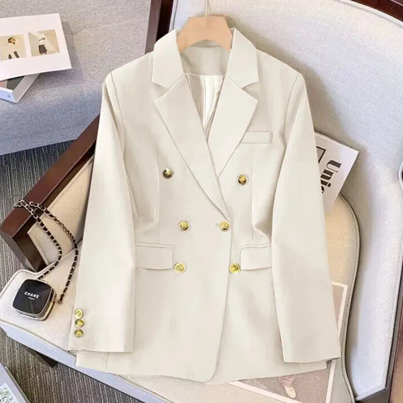 Office Lady Slim Blazer Long Sleeve Coats Jackets Casual Outerwear