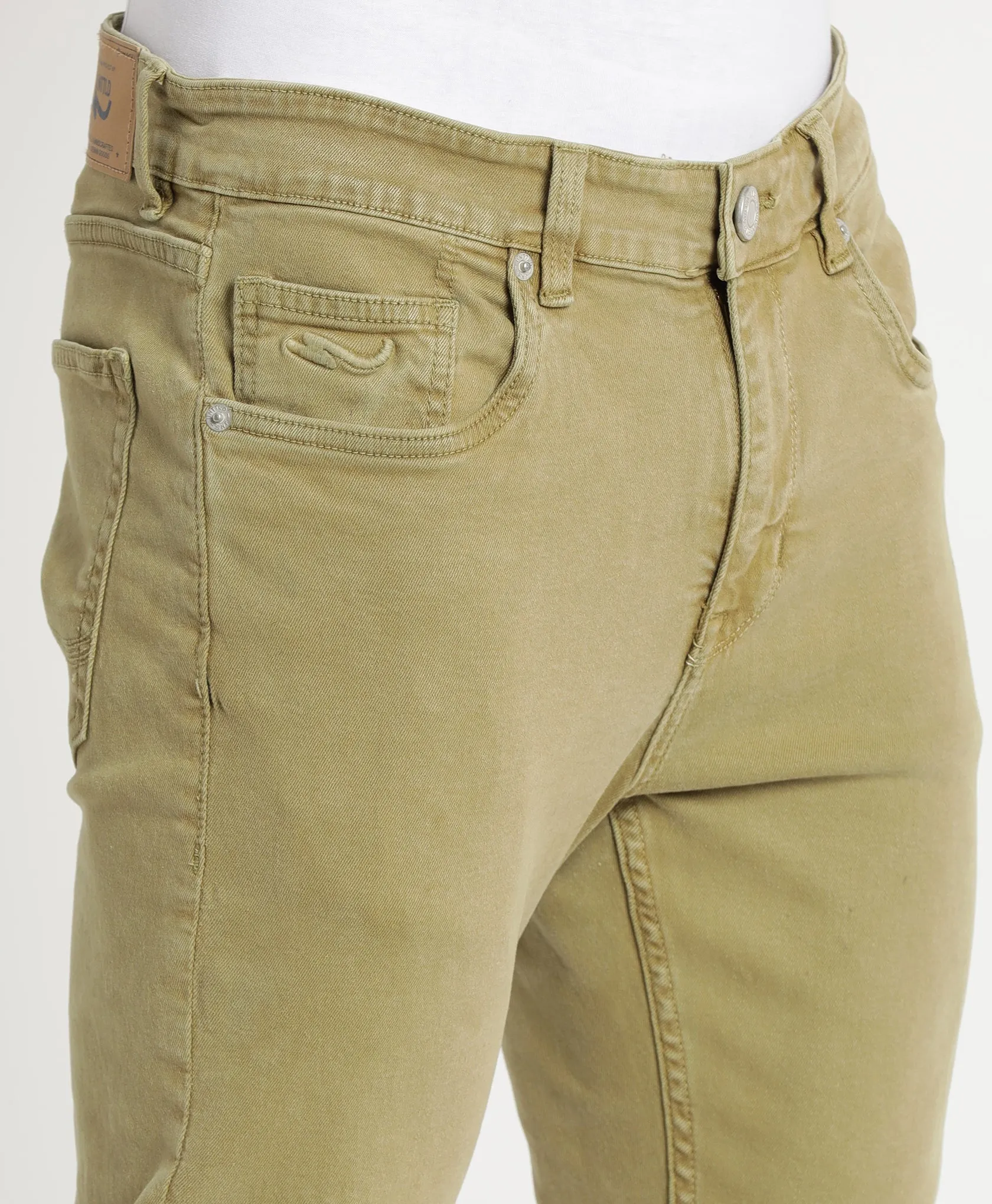 Olive Slim-fit Jeans