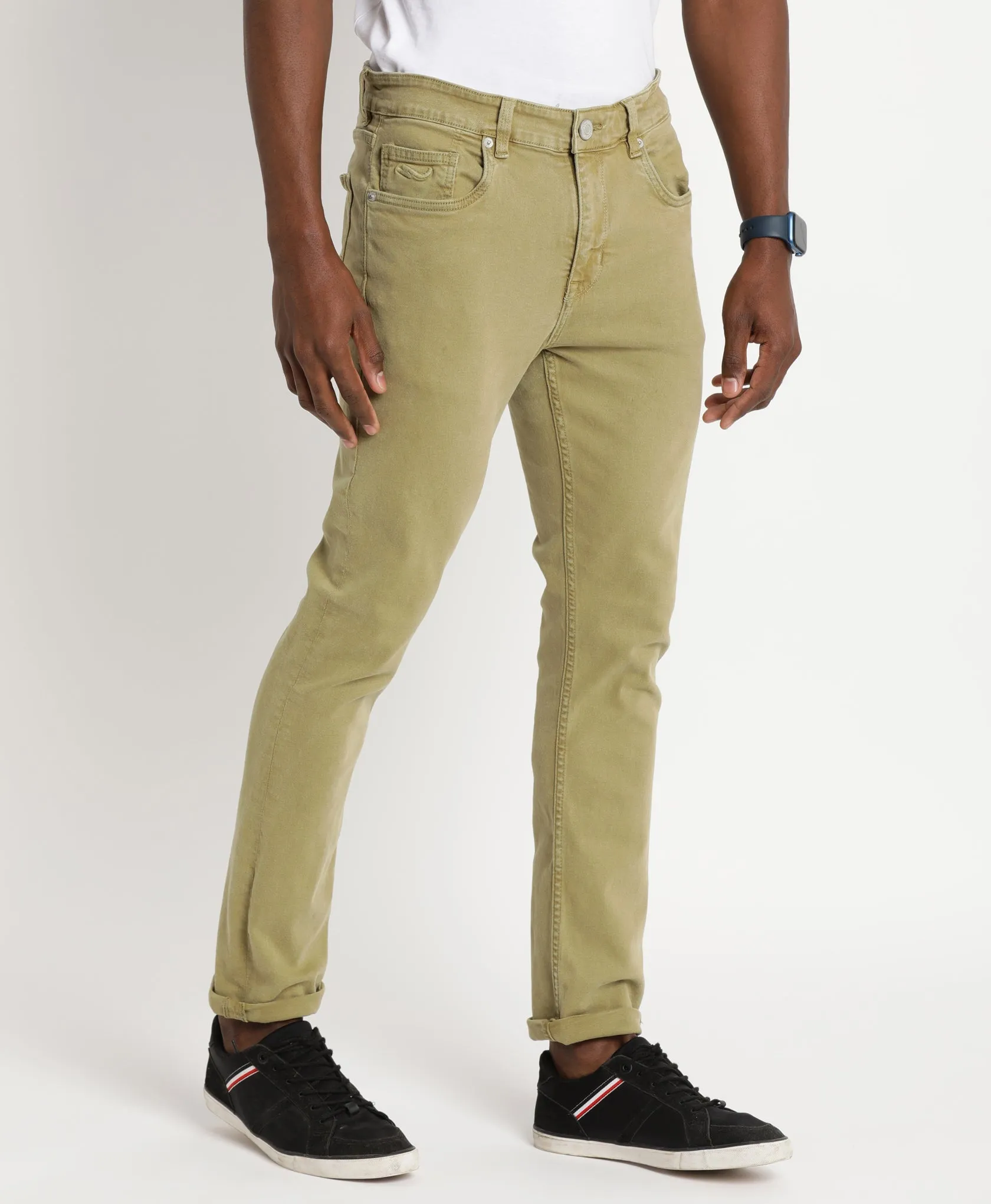 Olive Slim-fit Jeans