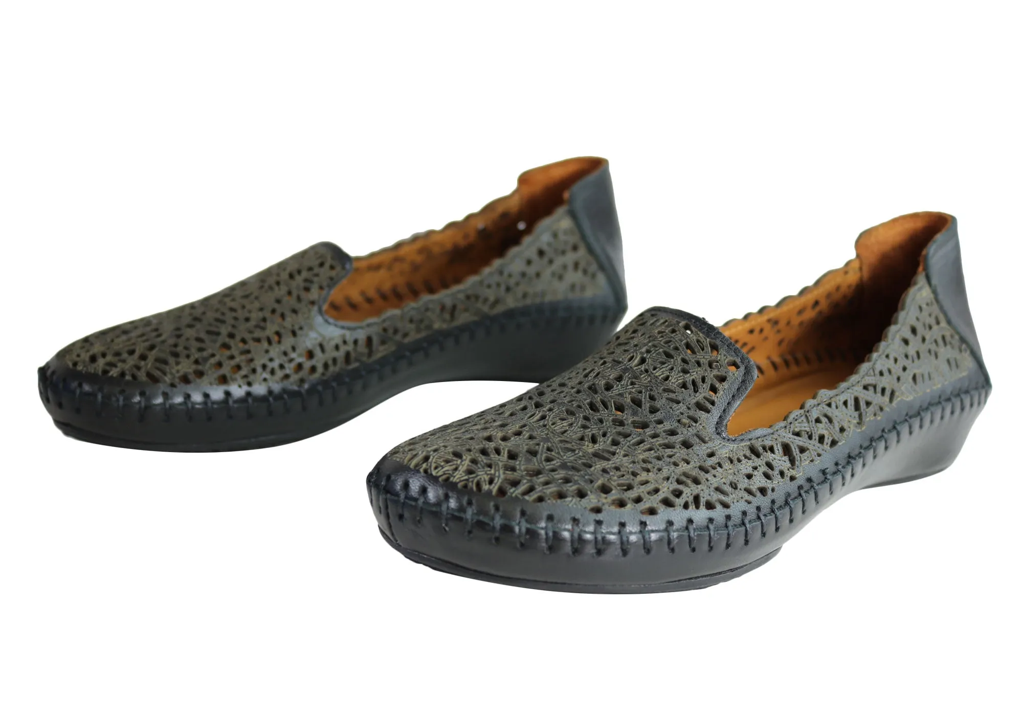 Orizonte Rosemary Womens European Comfortable Soft Leather Flat Shoes