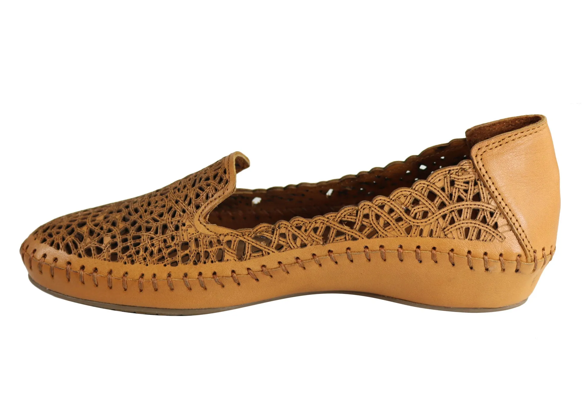 Orizonte Rosemary Womens European Comfortable Soft Leather Flat Shoes