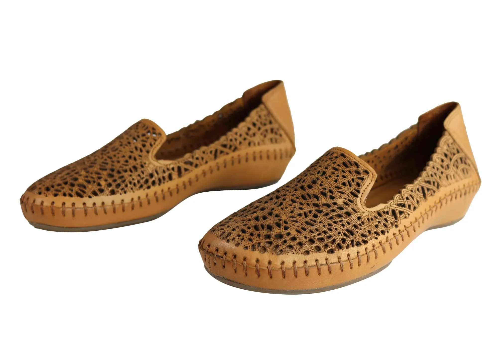 Orizonte Rosemary Womens European Comfortable Soft Leather Flat Shoes