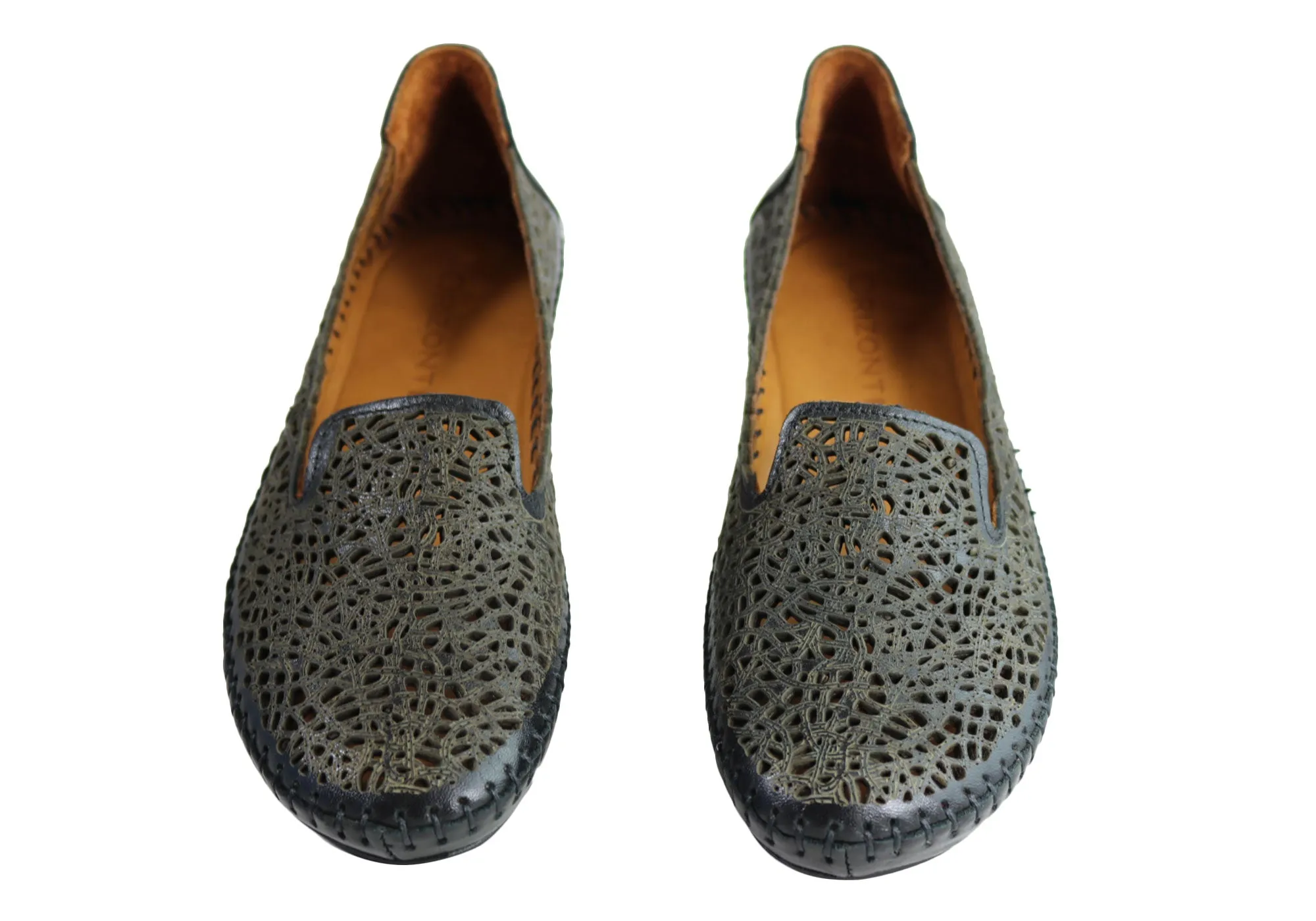Orizonte Rosemary Womens European Comfortable Soft Leather Flat Shoes