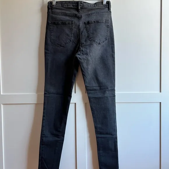 Outland Denim Harriet Organic Cotton Blend Skinny Jeans, WASHED BLACK, Size 27