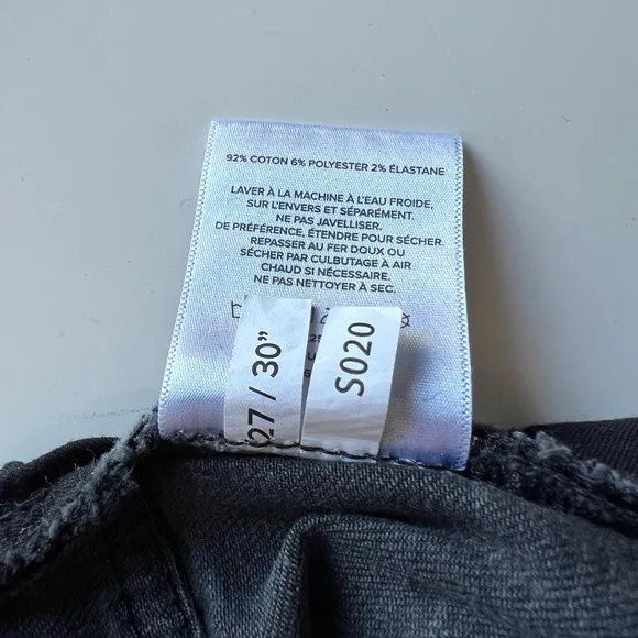 Outland Denim Harriet Organic Cotton Blend Skinny Jeans, WASHED BLACK, Size 27