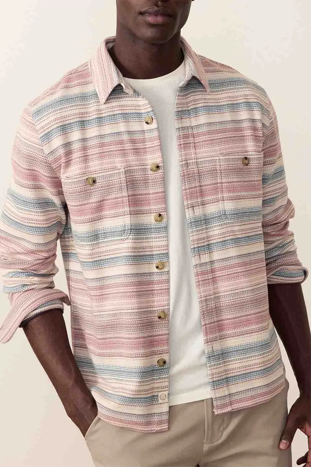 PACIFICA STRETCH SHIRT Warm Baja Stripe