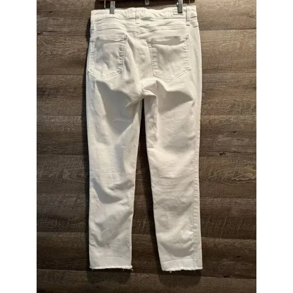 Paige Hoxton Slim White Stretch Jeans Size 30