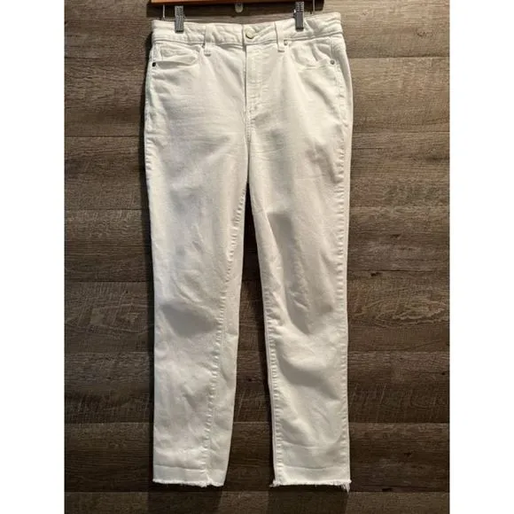 Paige Hoxton Slim White Stretch Jeans Size 30