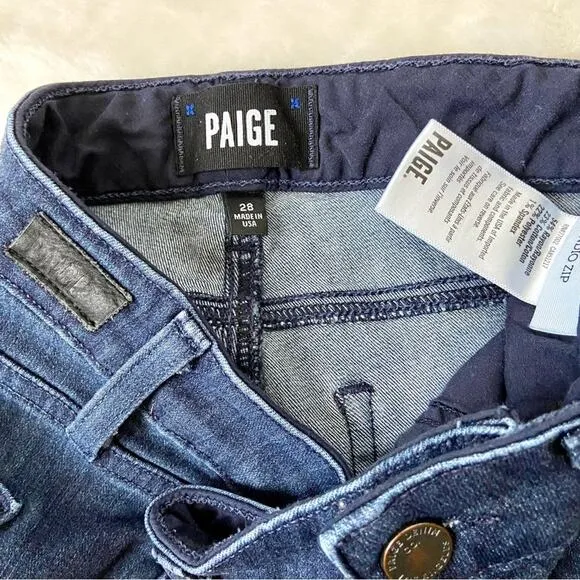 Paige Indio Zip Skinny Jeans Size 28