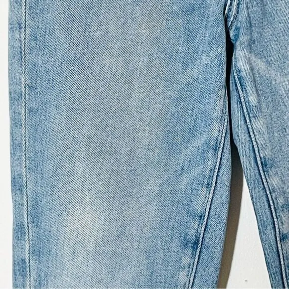 PAIGE Light Wash Frayed Raw Hem Sarah Slim Jeans in Size 24 EUC