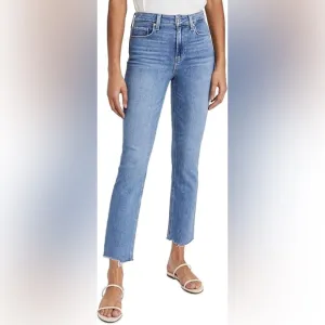 Paige Women’s 31 (US 12) Light Wash High Rise Cindy Denim Jean Raw Hem Stretch