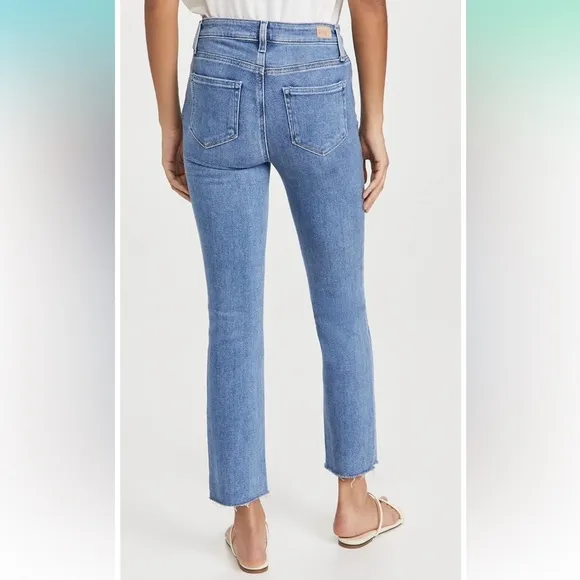 Paige Women’s 31 (US 12) Light Wash High Rise Cindy Denim Jean Raw Hem Stretch