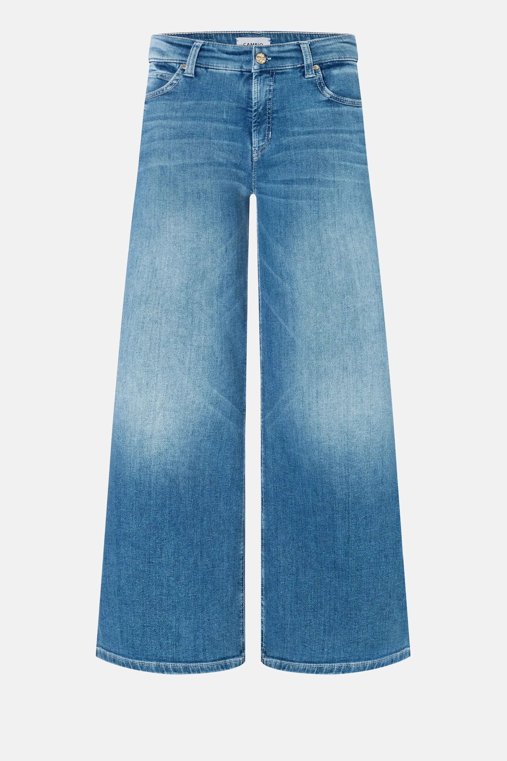 Palazzo Cropped Jean - Sunny Mid Splinted