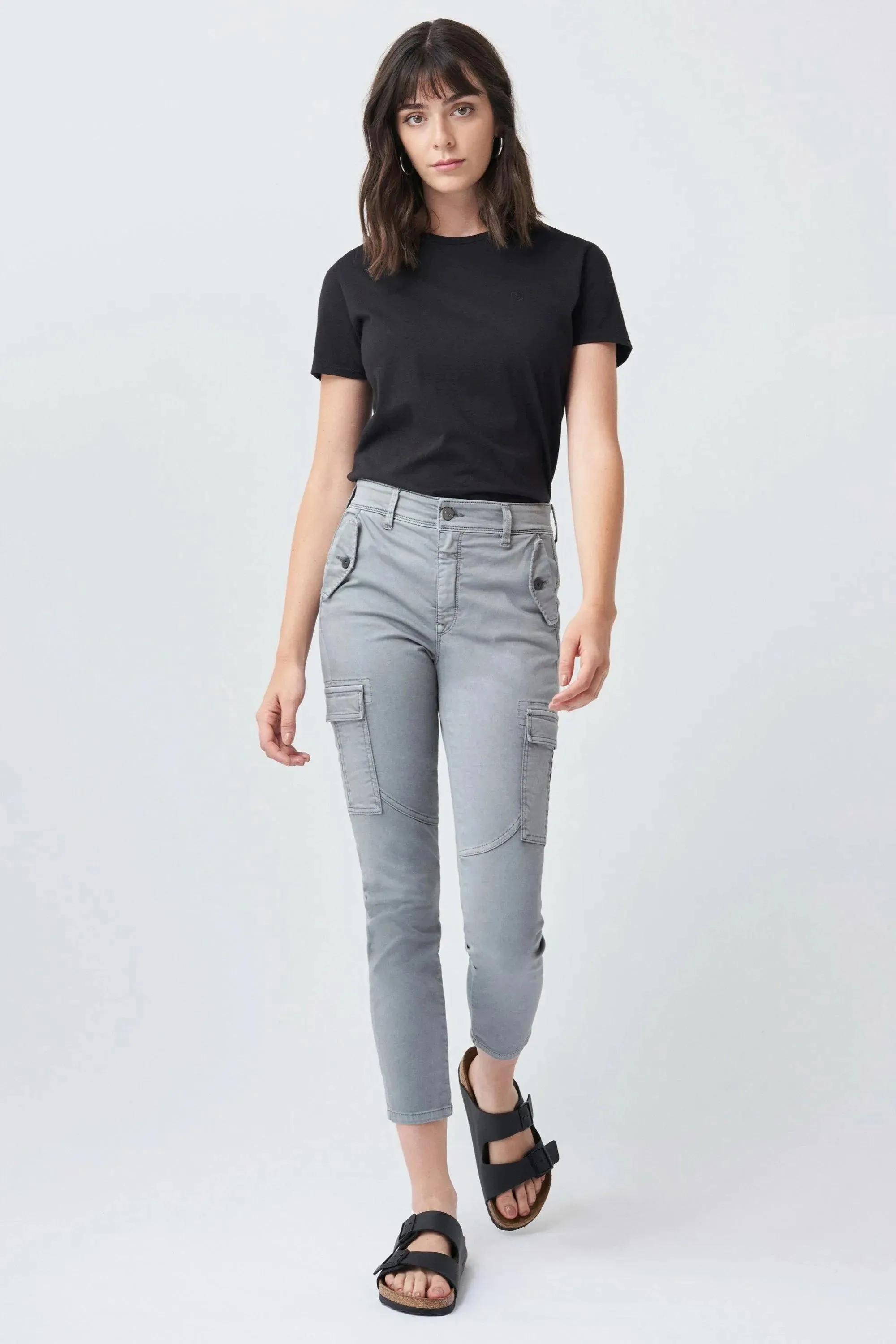 Pantalón Cargo Push In Secret Glamour Cropped Gris