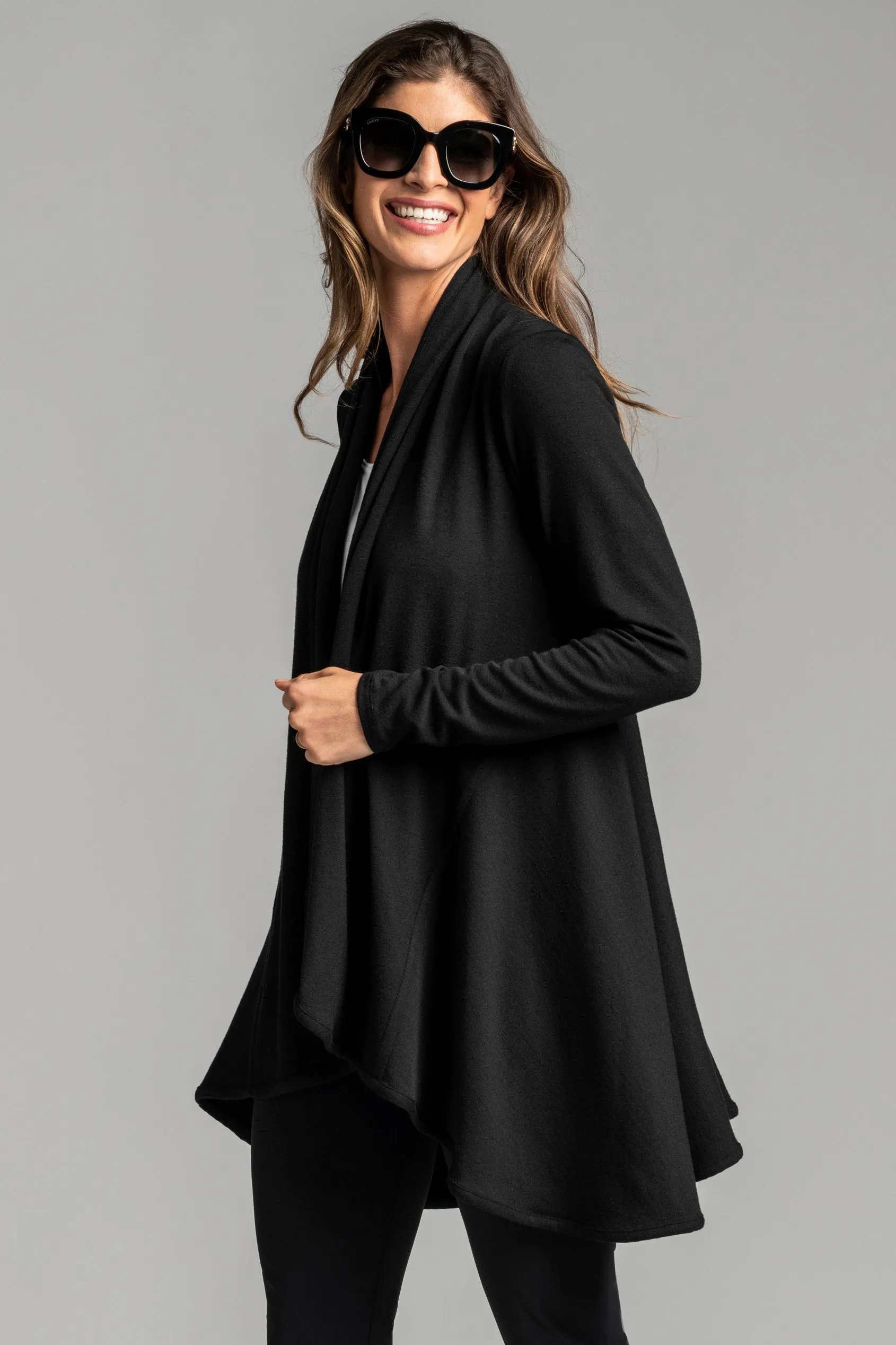 PAULA RYAN Easy Fit Panelled Cardigan - Merino