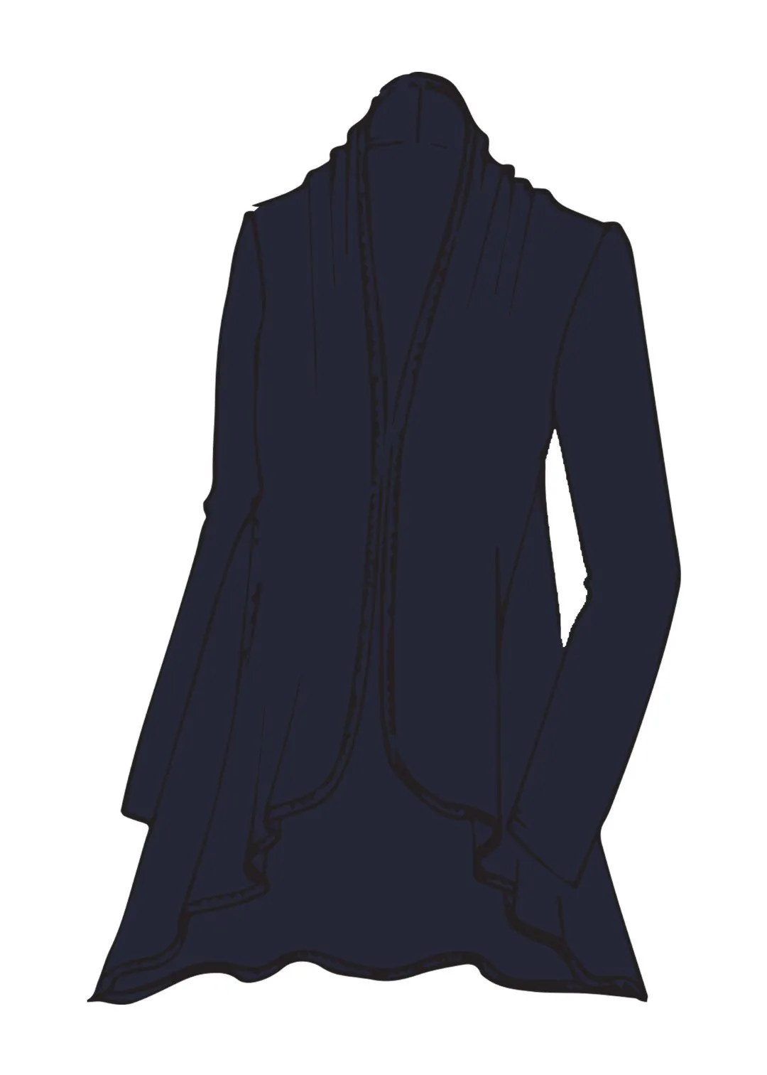 PAULA RYAN Easy Fit Panelled Cardigan - Merino