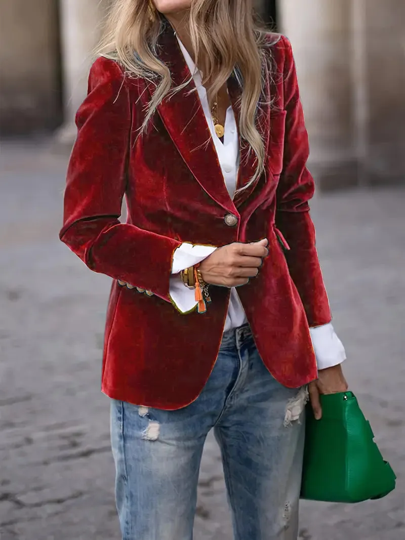 Penelope™ | Elegant velvet blazer