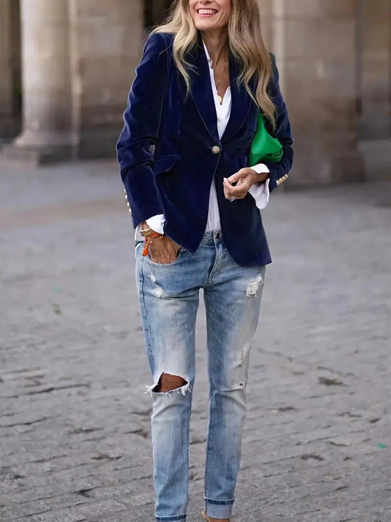 Penelope™ | Elegant velvet blazer