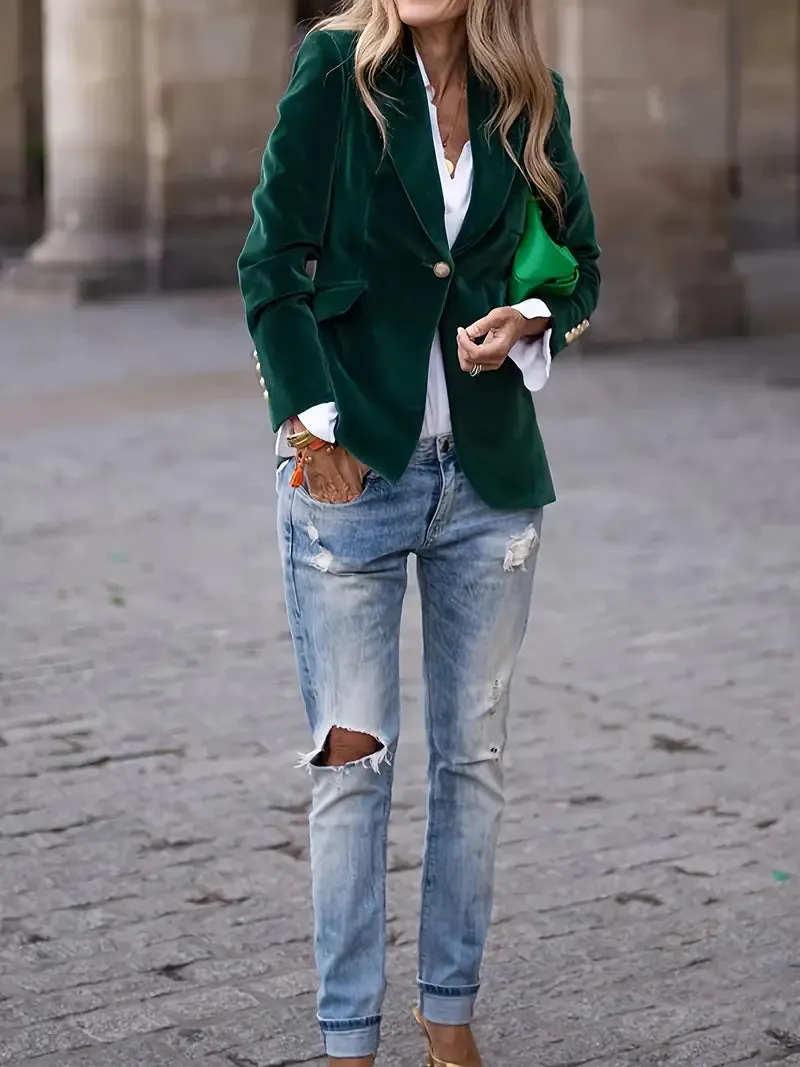 Penelope™ | Elegant velvet blazer