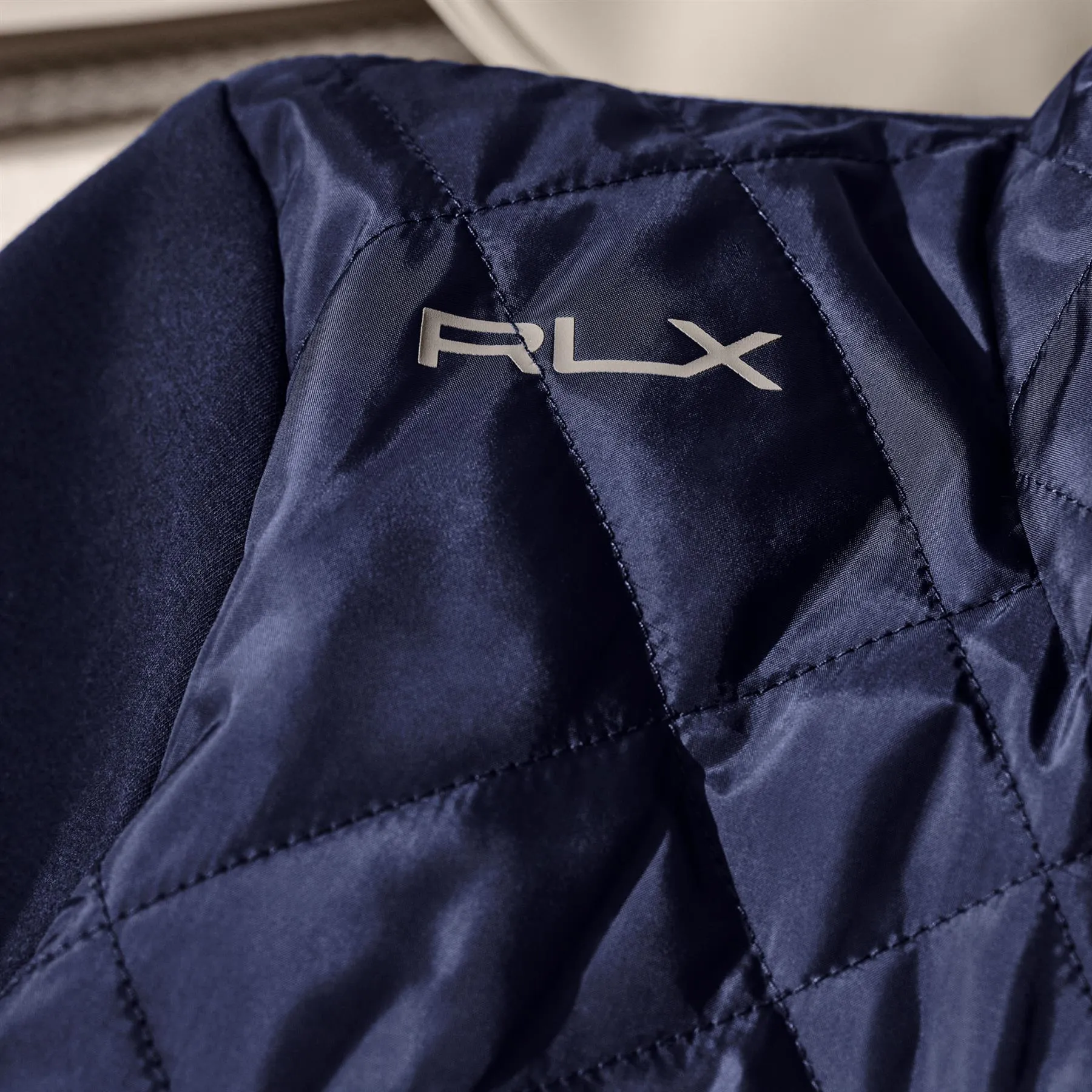 Performance Quilted Full Zip Jacket Refined Navy/Course Green