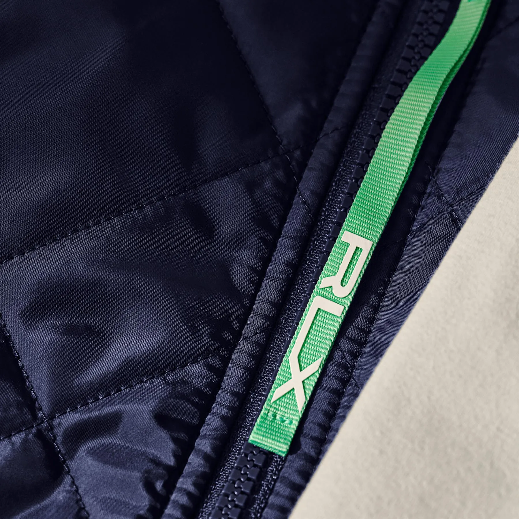 Performance Quilted Full Zip Jacket Refined Navy/Course Green