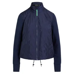 Performance Quilted Full Zip Jacket Refined Navy/Course Green