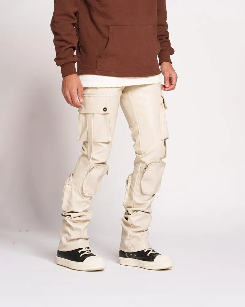 PHEELINGS NEVER LOOK BACK LEATHER CARGO STACK DENIM (NATURAL)