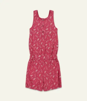 Pink Seahorse Print Playsuit