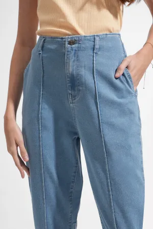 Pintuck Slim Jeans