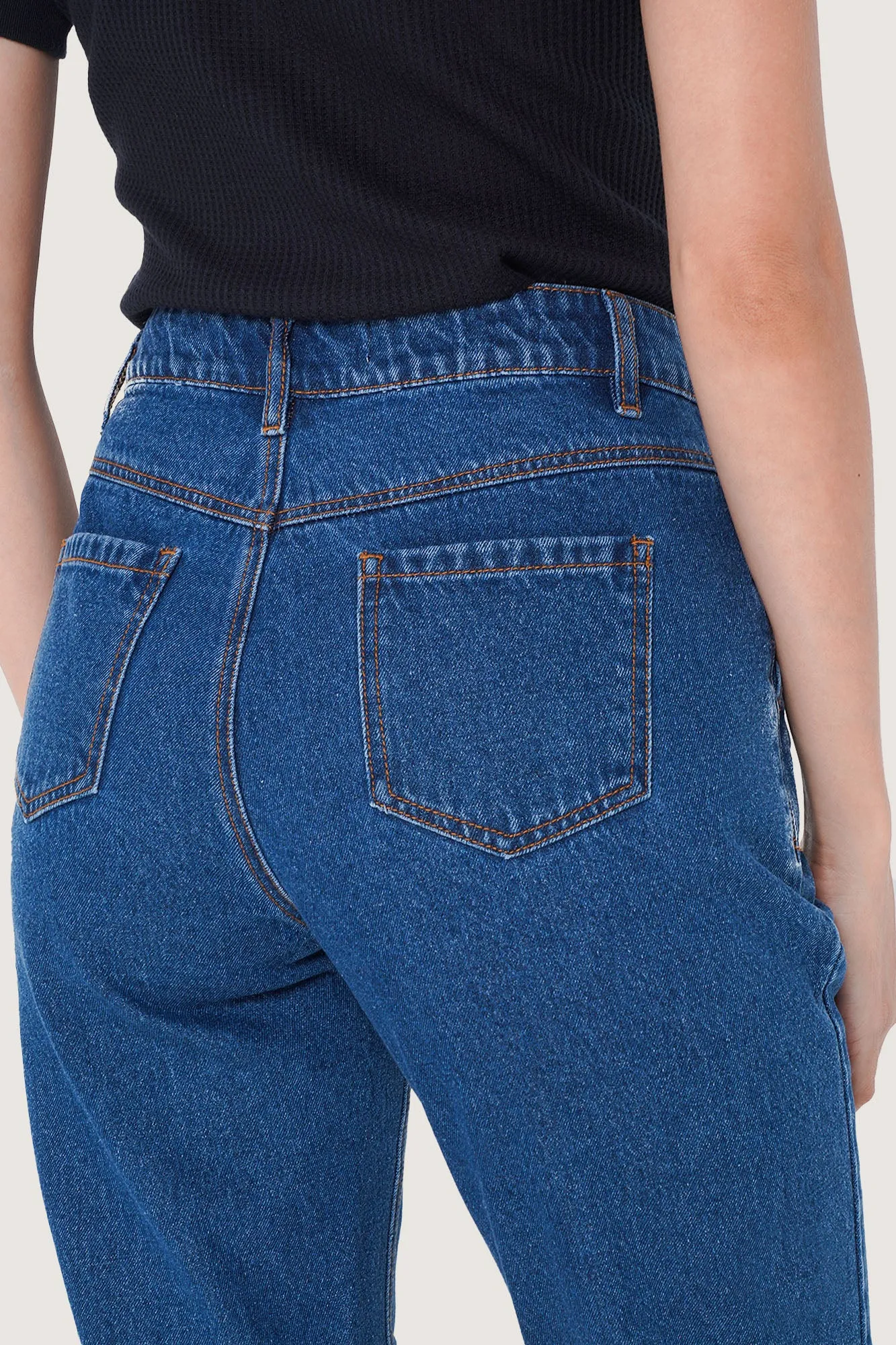 Pleated Slim Jeans