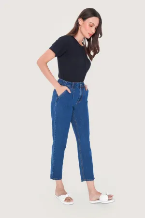 Pleated Slim Jeans
