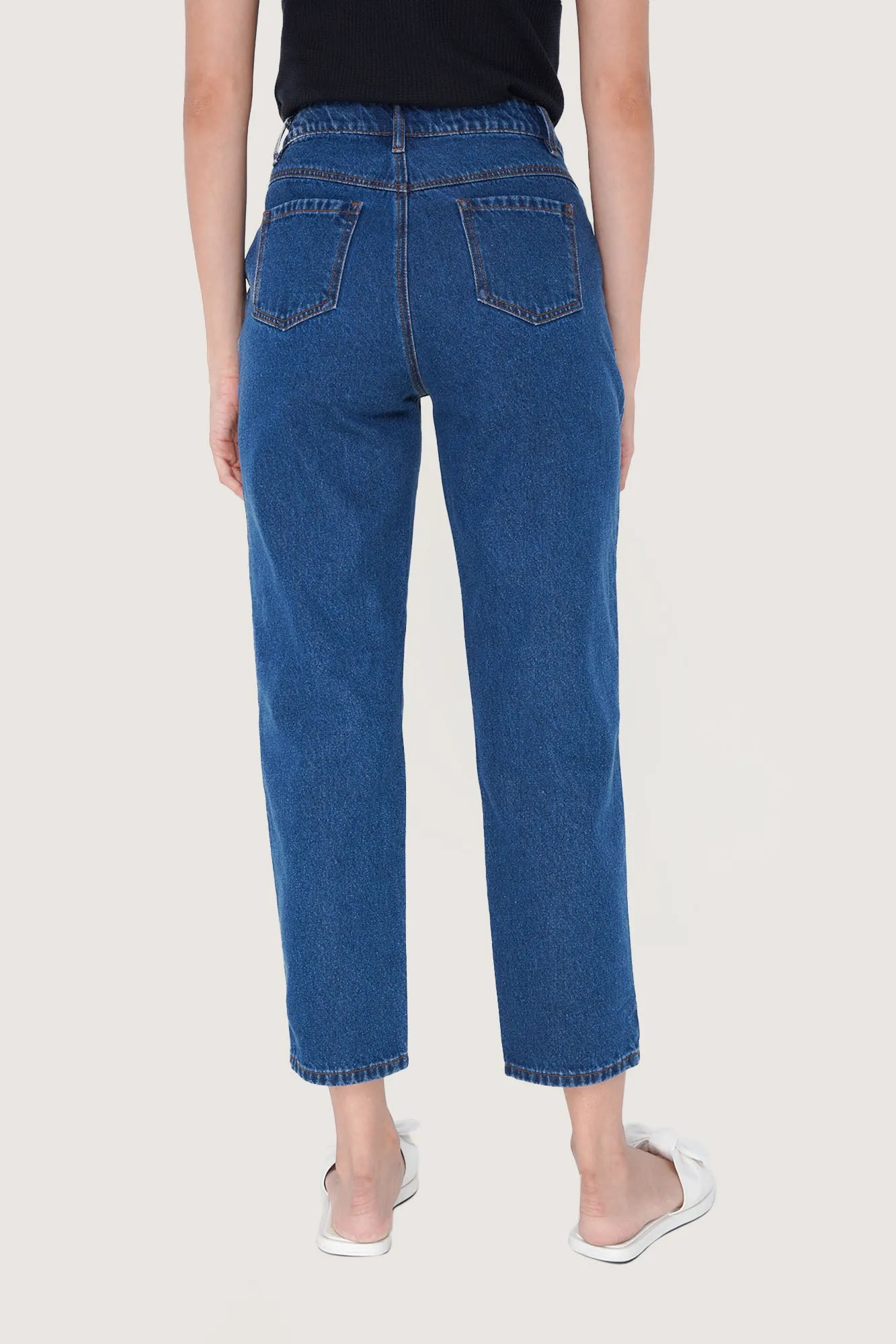 Pleated Slim Jeans