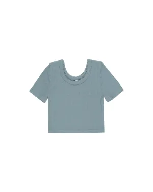 Pointelle Ocean Tee
