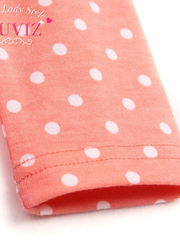 polka dots flounce top