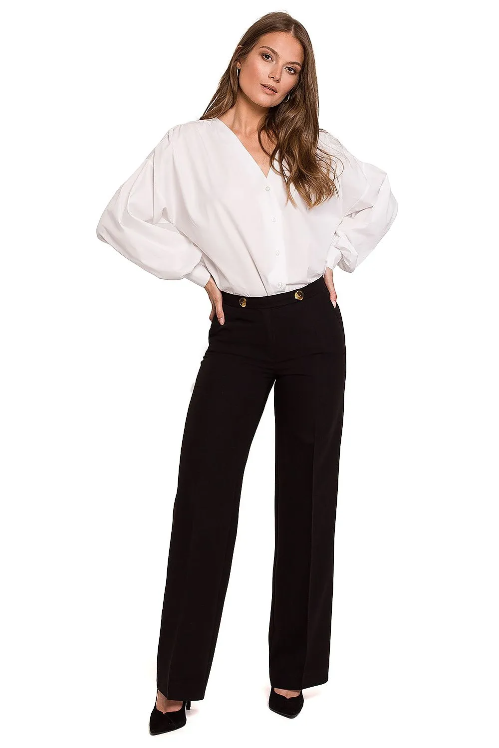 Powerfully Polished: Straight-Leg Trousers